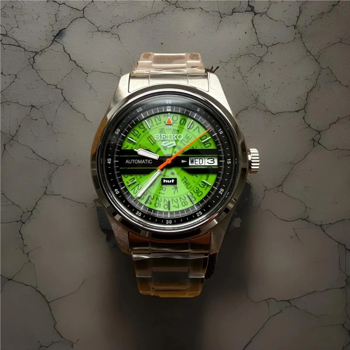 Seiko 5 Sports x Huf SBSA323 / SRPM09 Green Automatic Mechanical Men Watch
