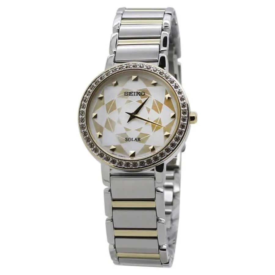 Seiko SUP454P1 Silver Gold Dial 30.5 mm Women`s Watch
