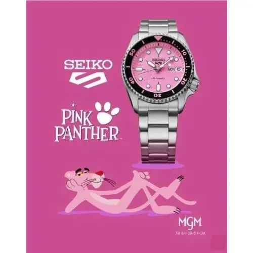 Seiko 5 Sports SRPM07K1 Pink Panther Limited Edition Automatic Pink Dial