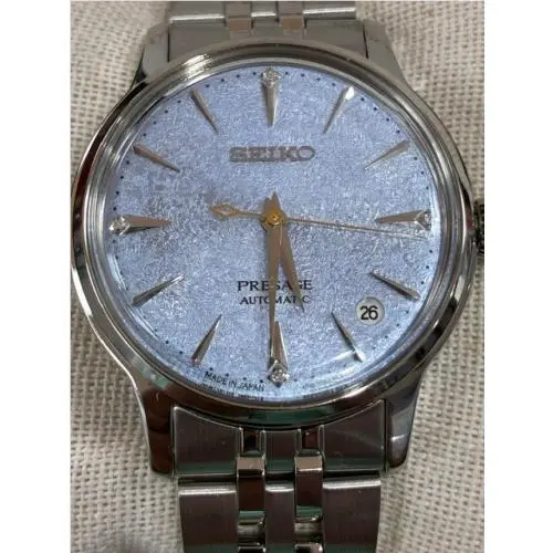 Seiko Presage Cocktail Time Automatic Blue Dial Diamonds Women’s Watch SRPL61