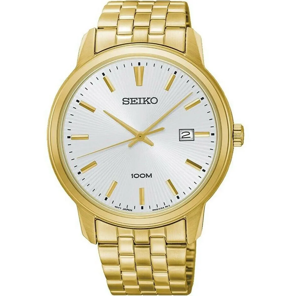 Seiko SUR264P1 SUR264 Men`s Quartz Stainless Case Hardlex Crystal Date 100m WR