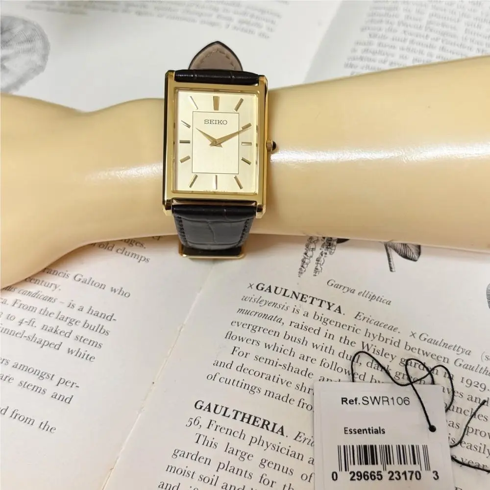 Seiko Essentials Gold Men`s Sapphire Crystal Watch - SWR106 Made In Japan