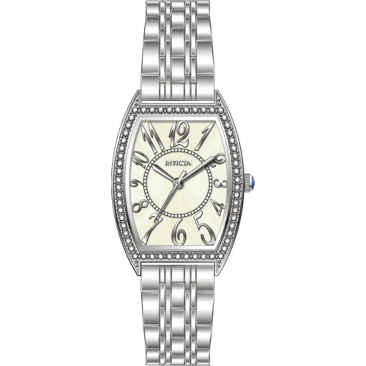 Invicta Women`s Watch Wildflower Quartz Beige Dial Silver Steel Bracelet 69272