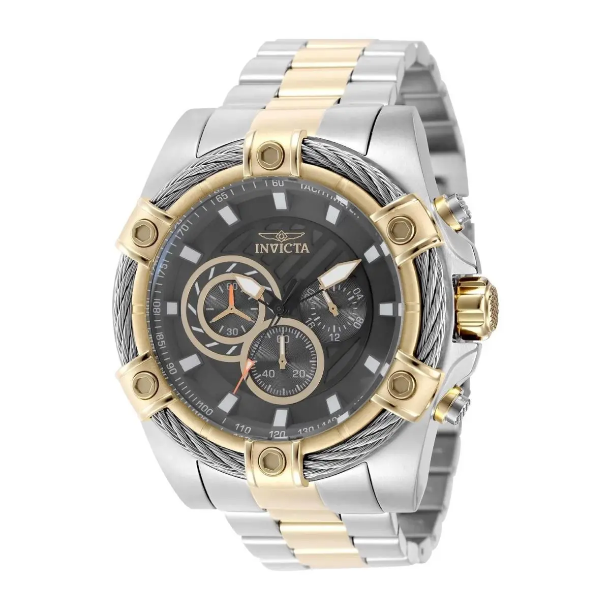 Invicta 49748 Quartz Watch Grey Dial Stainless Steel 52mm Men