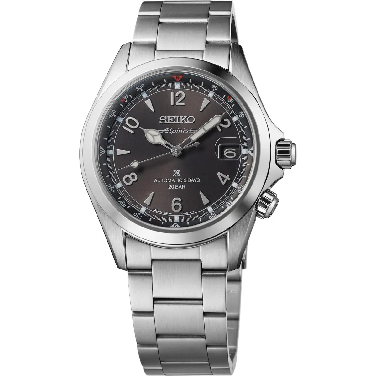 Seiko Prospex Alpinist Black Dial Stainless Steel Men`s Watch SPB505