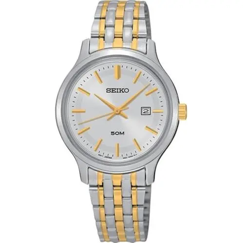 Seiko Essential Silver Dial Two-tone Stainless Steel Quartz Ladies Watch SUR793