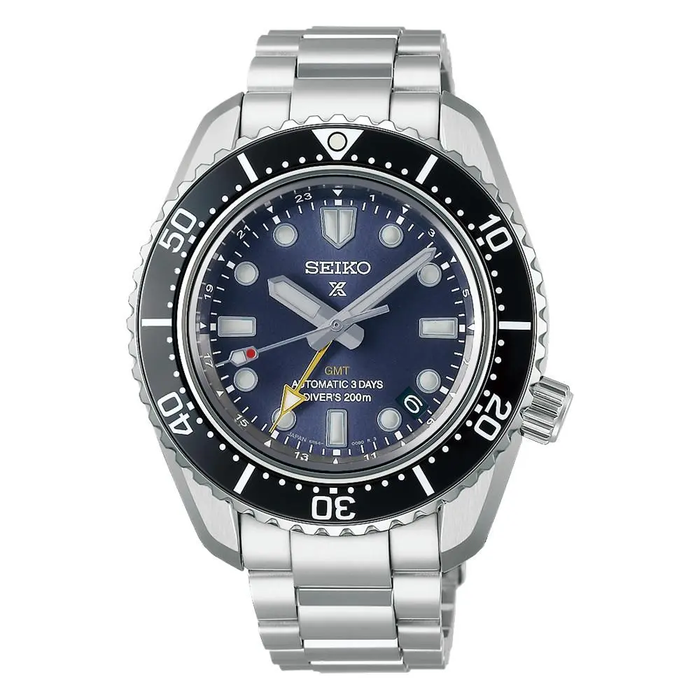 Seiko Prospex Diver Men`s Automatic Watch Blue Dial Silver Bracelet SBEJ021