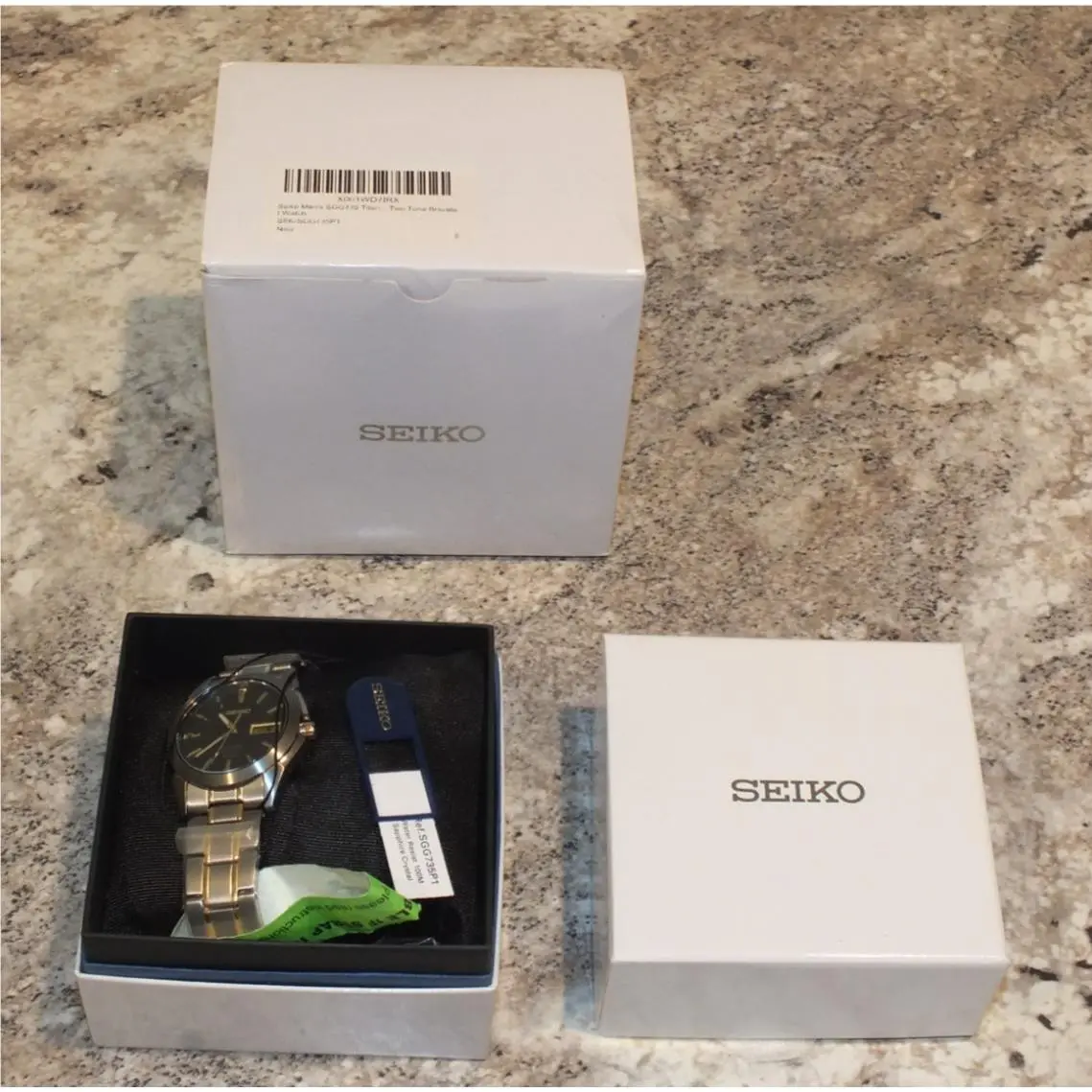 Men`s Seiko SGG735P1 Titanium Two Tone Watch