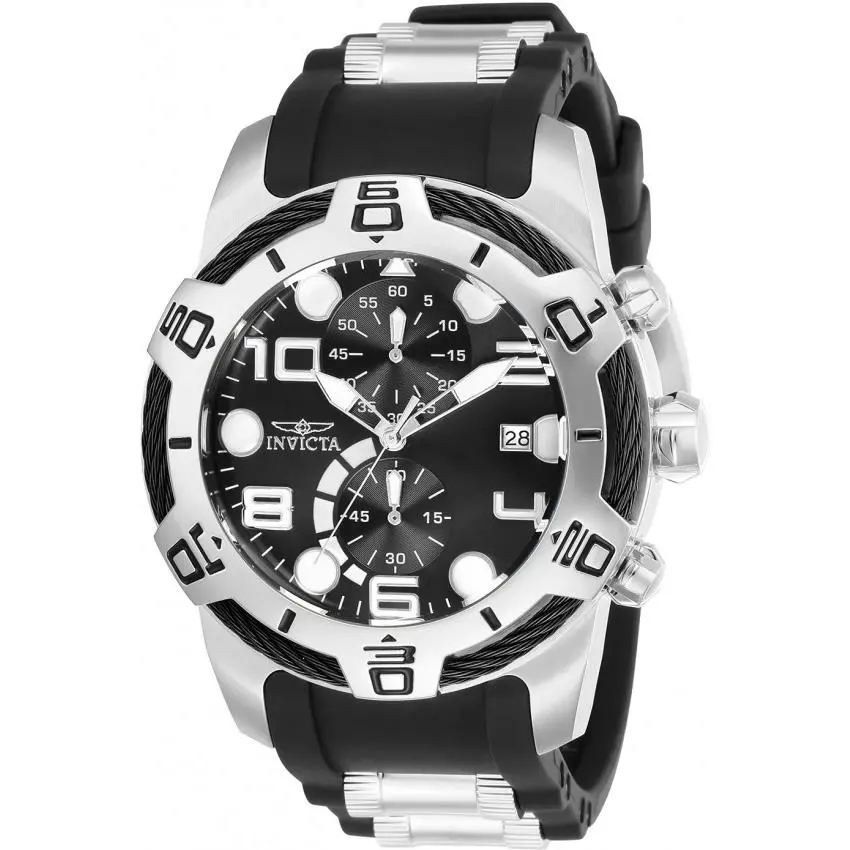 Invicta Bolt 24215 Men`s 50mm Quartz Chronograph SS Watch