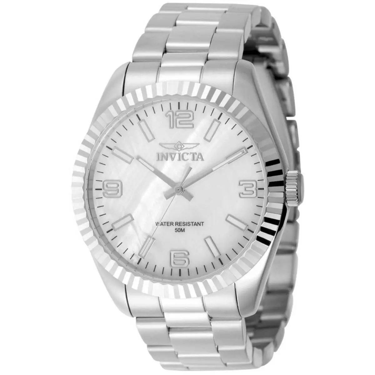 Invicta Men`s Watch Specialty Mother of Pearl Dial Silver Tone Bracelet 50128