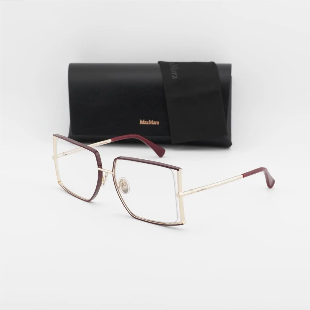 Max Mara MM5156-B 071 Rose Gold/red 56mm Eyeglasses