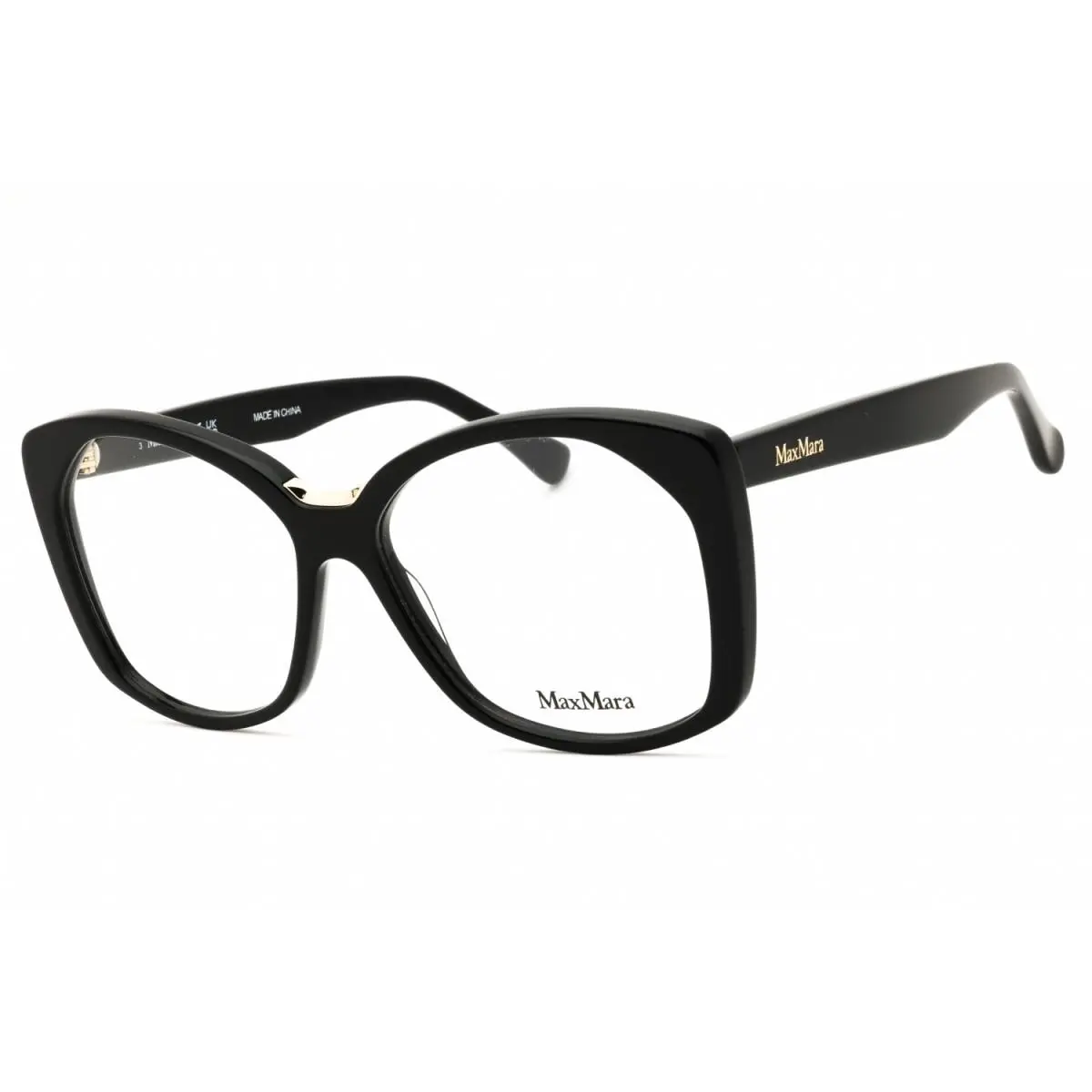 MM5141 001 Shiny Black 57mm Eyeglasses by Max Mara