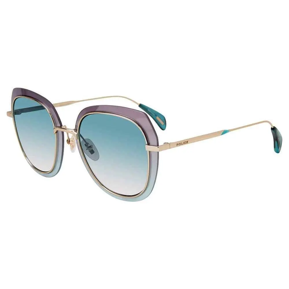 Women`s  Sunglasses SPL831 Gold 594 Retail $200+52-21-135 w/ Case by Police