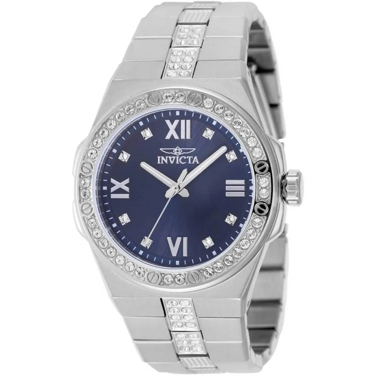 Invicta Men`s Watch Specialty Quartz Blue Dial Steel Crystal Bracelet 50183