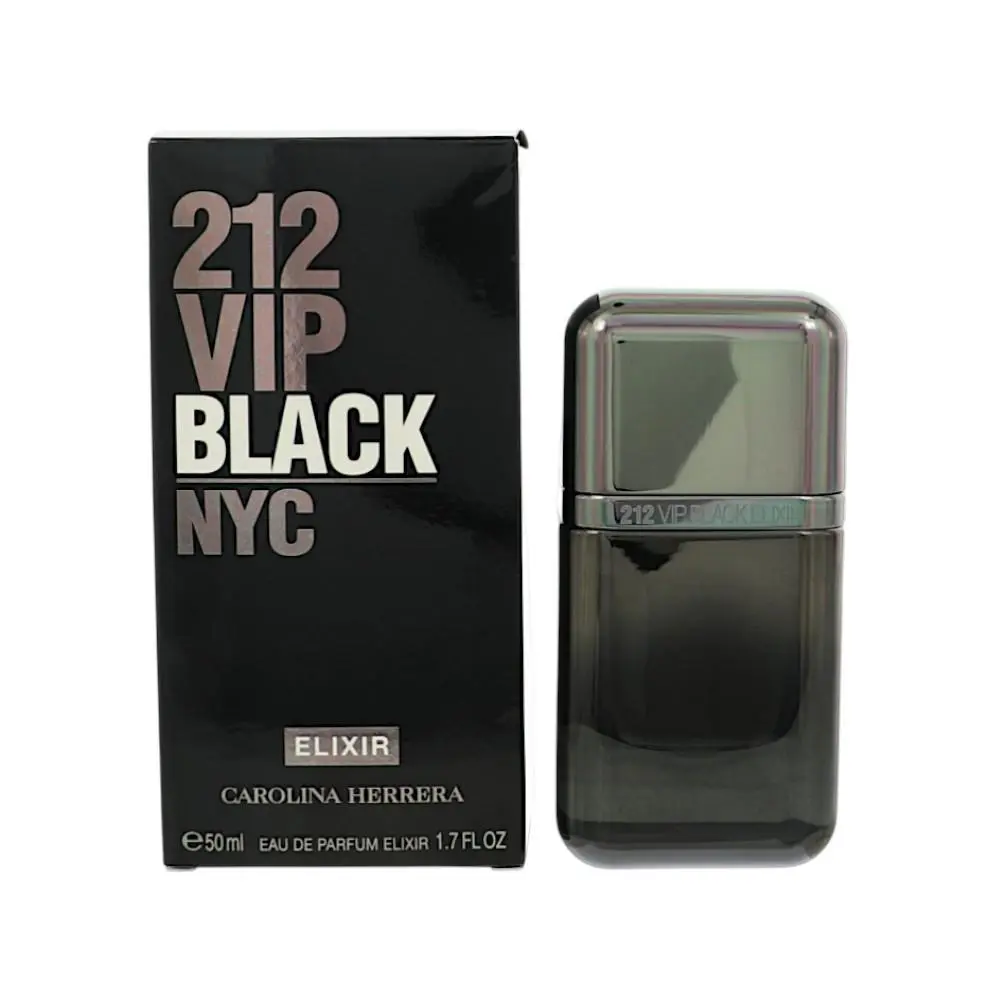 212 Vip Black Elixir by Carolina Herrera Box For Men 1.7 Oz Eau De Parfum Spray