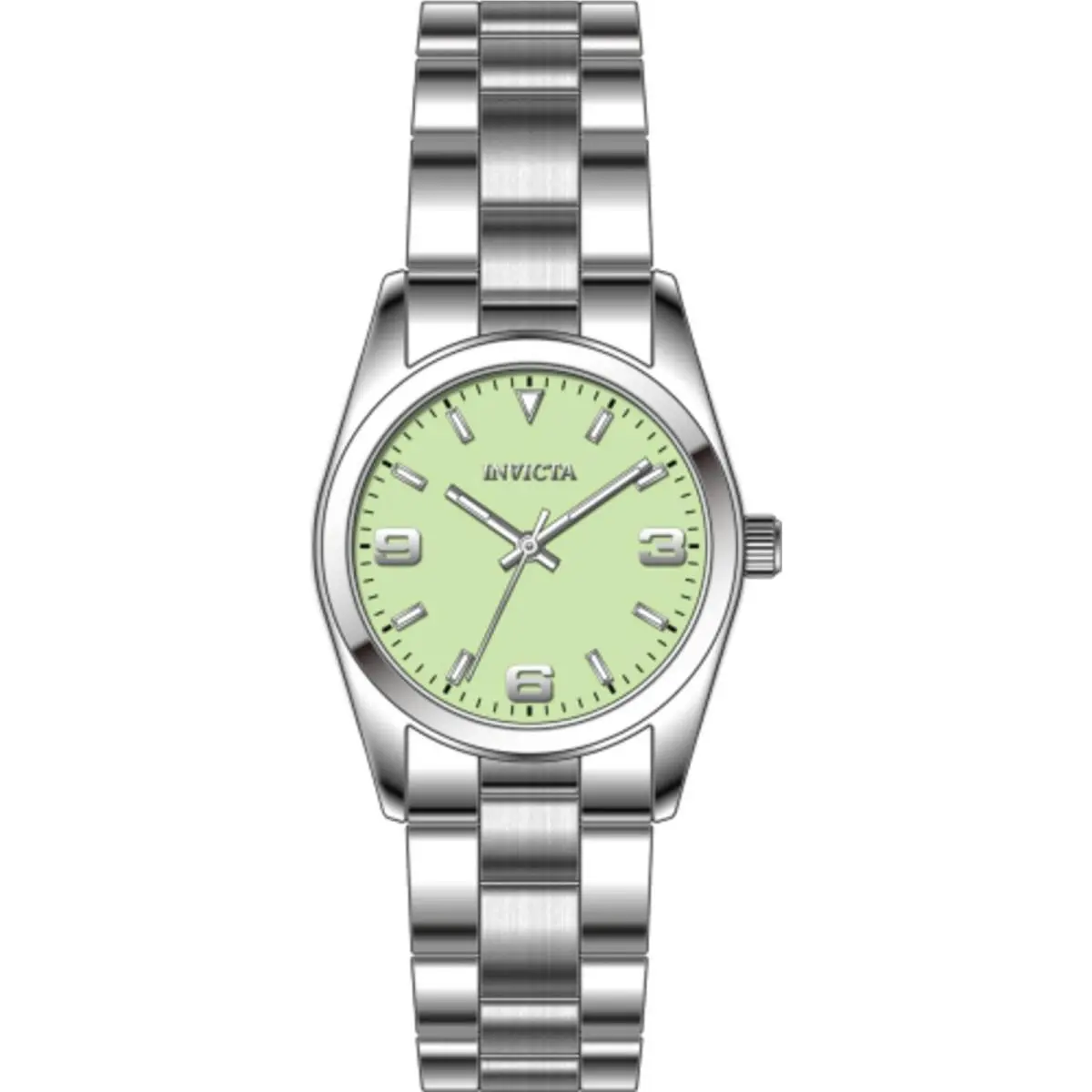 Invicta Women`s Watch Celestial Quartz Green Dial Silver Steel Bracelet 69188