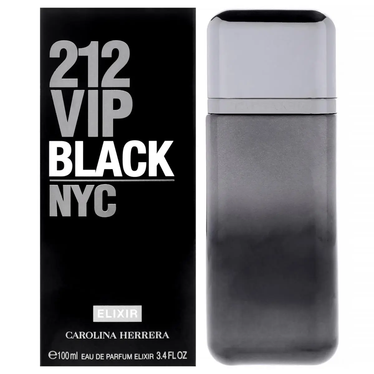 212 Vip Black Elixir by Carolina Herrera For Men - 3.4 oz Edp Spray