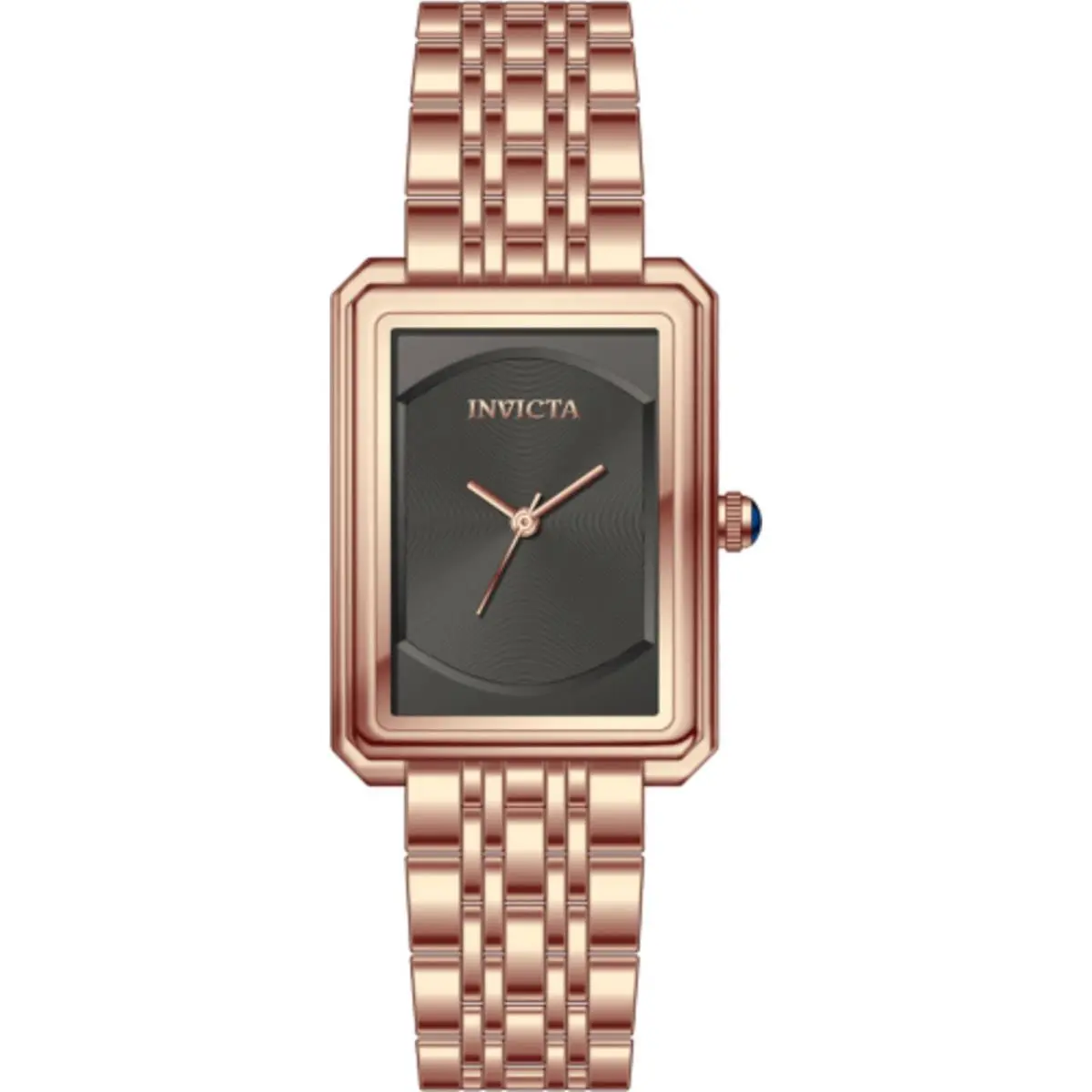 Invicta Women`s Watch Wildflower Quartz Charcoal Dial Rose Gold Bracelet 69328 - Dial: Charcoal, Band: Rose