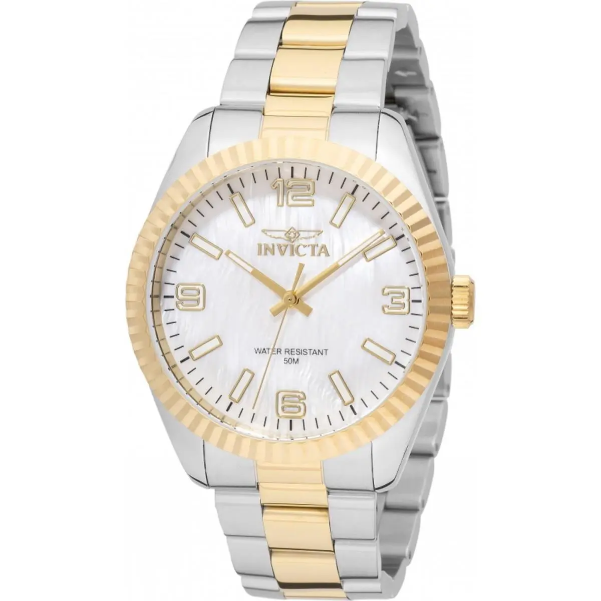 Invicta Women`s Watch Specialty Quartz White Mop Dial Two Tone Bracelet 49750