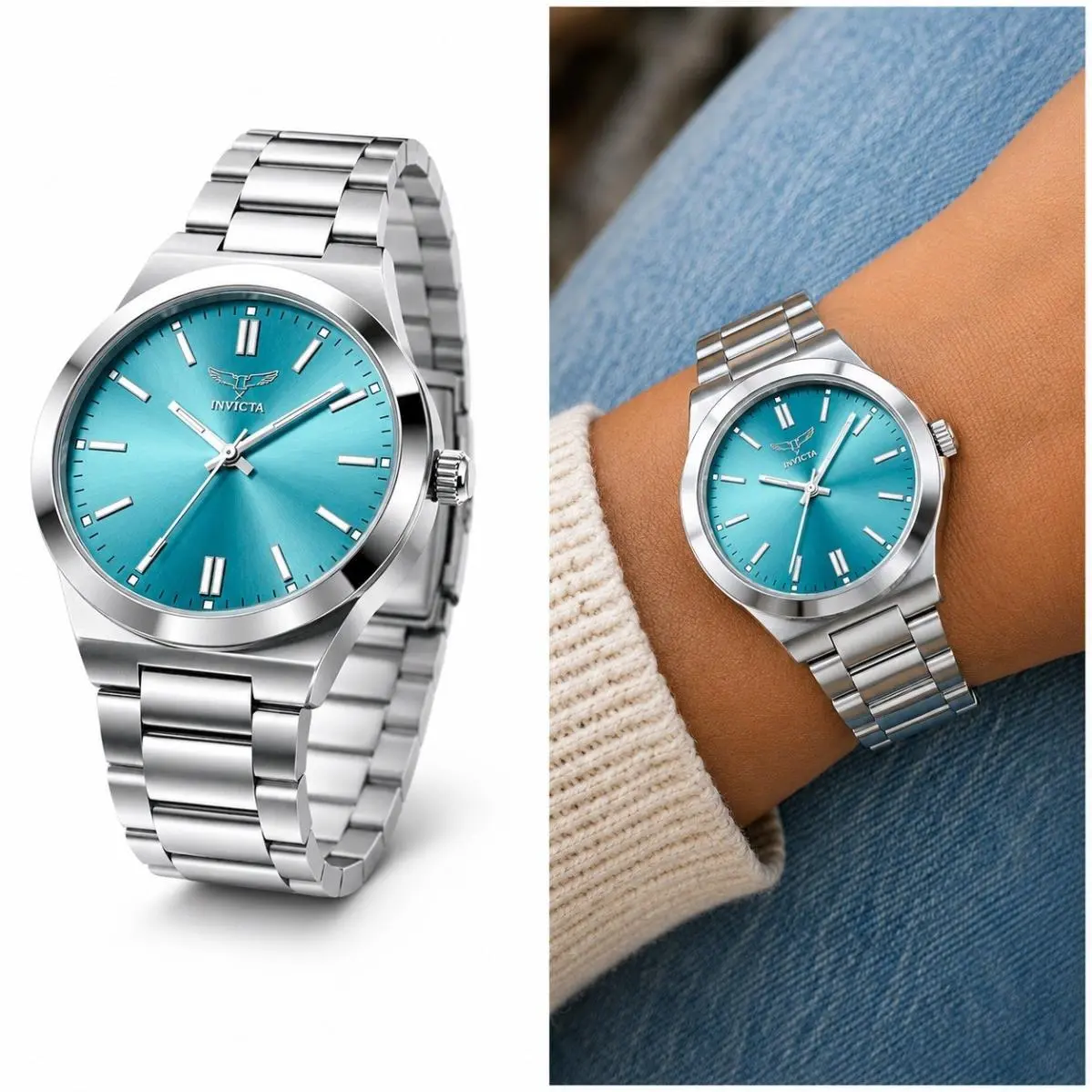 Celestial I  Women`s Watch 35mm Steel Blue Dial by Invicta