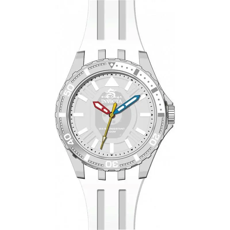Invicta Subaqua White Dial Quartz Silicone Strap Watch