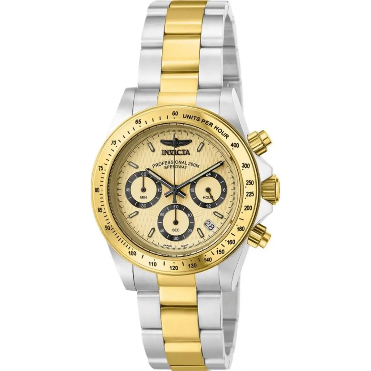 Invicta Men`s 14930 Speedway Quartz Multifunction Gold Dial Watch