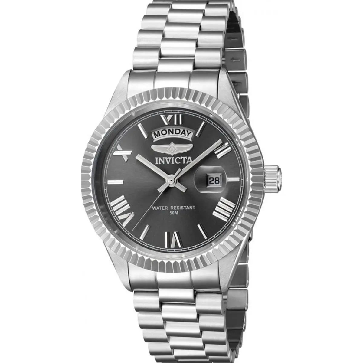 Invicta Case and Dial Case Size: 40mm Case Material: Stainless Steel Bezel Material: St