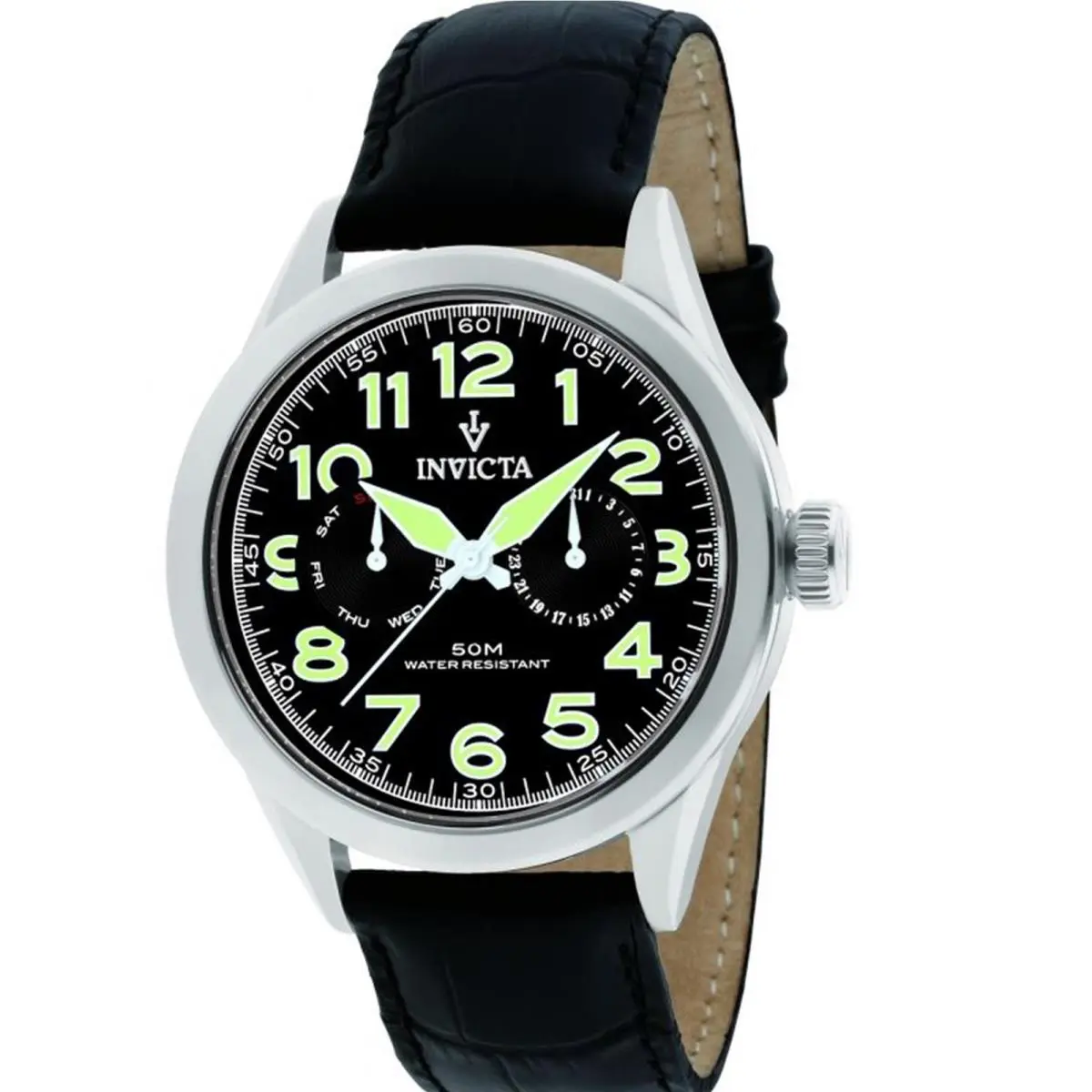 Invicta Men`s 11741 Vintage Quartz 3 Hand Black Dial Watch