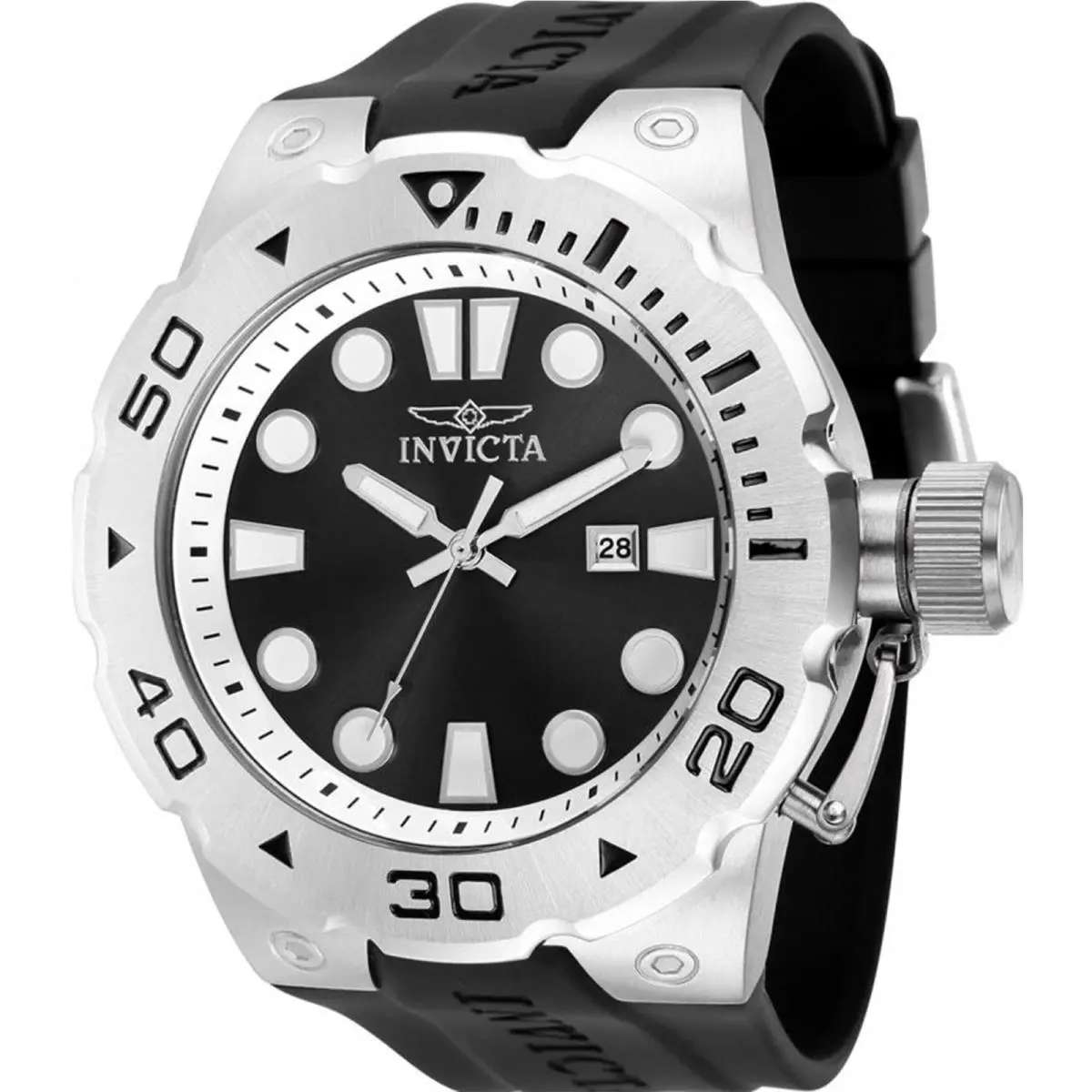 Invicta Men`s 36996 Pro Diver Quartz 3 Hand Black Dial Watch