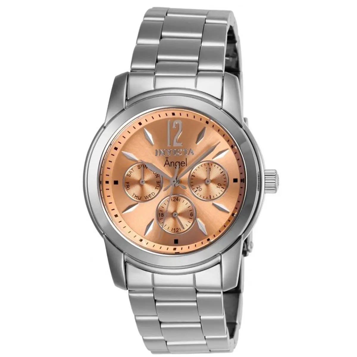 Invicta Women`s 0462 Angel Quartz Chronograph Rose Gold Dial Watch
