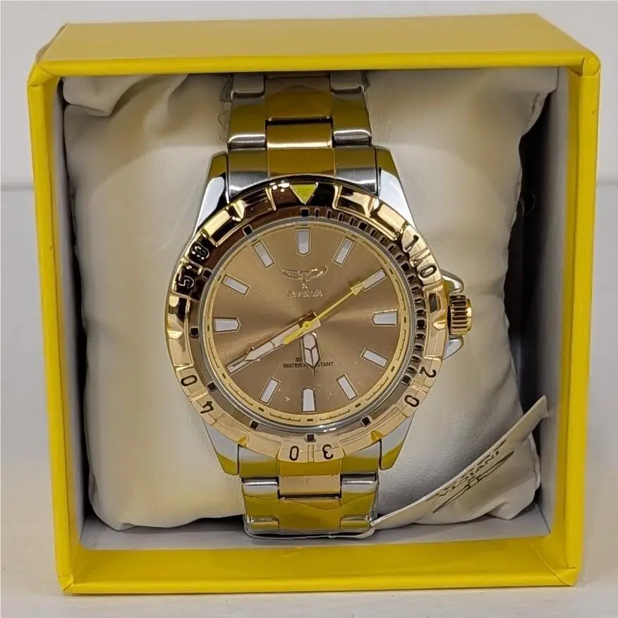 I x Invicta Specialty Men`s Watch Silver Gold Tone Stainless Steel SS 42mm 69035