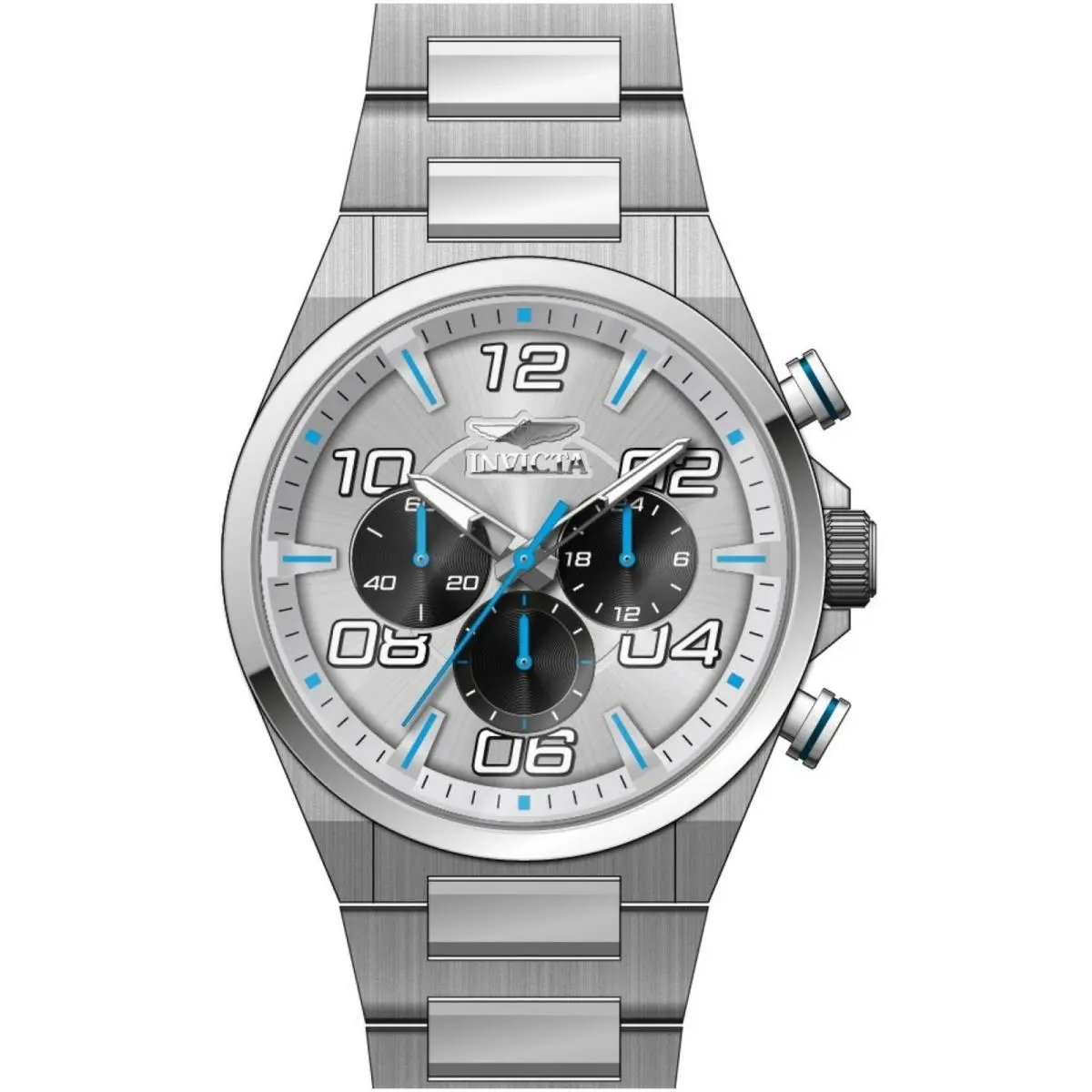 Invicta Men`s Watch Speedway Silver Tone Dial Stainless Steel Bracelet 50423