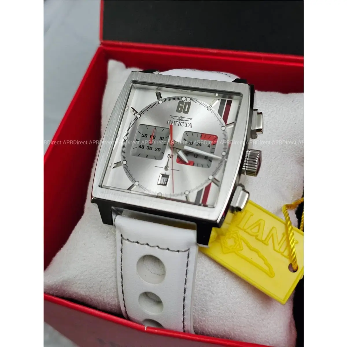 Invicta Racing - S1 Rally Chronograph - White Leather Strap - Mens Watch