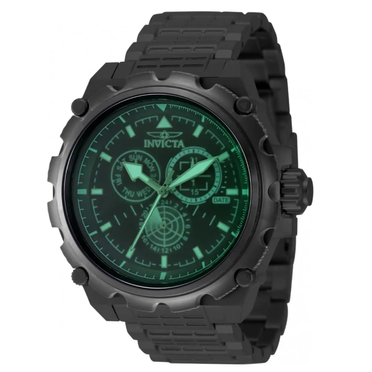 Coalition Forces Spline Command Men`s 50mm Green Tinted Watch 49202 by Invicta