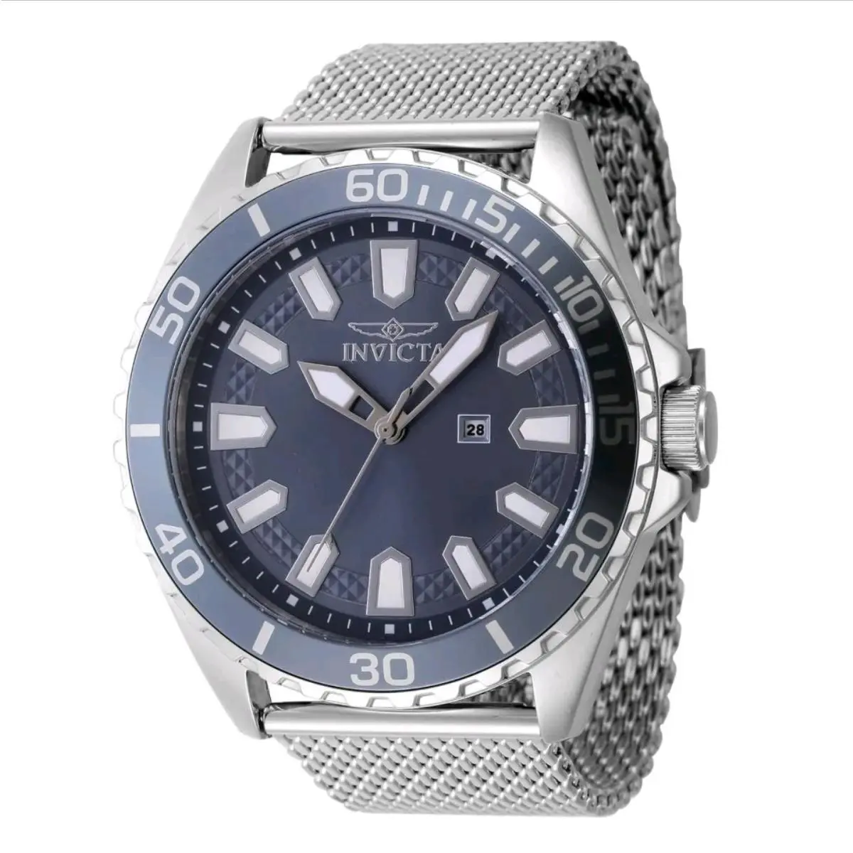 Pro Diver 46901 Blue Dial Stainless Steel Mesh 46mm Men’s Watch by Invicta