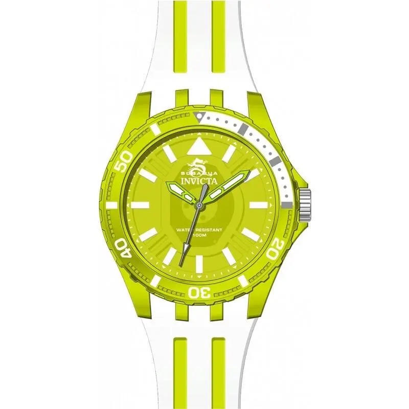 Invicta Subaqua Green Dial Quartz Silicone Strap Watch