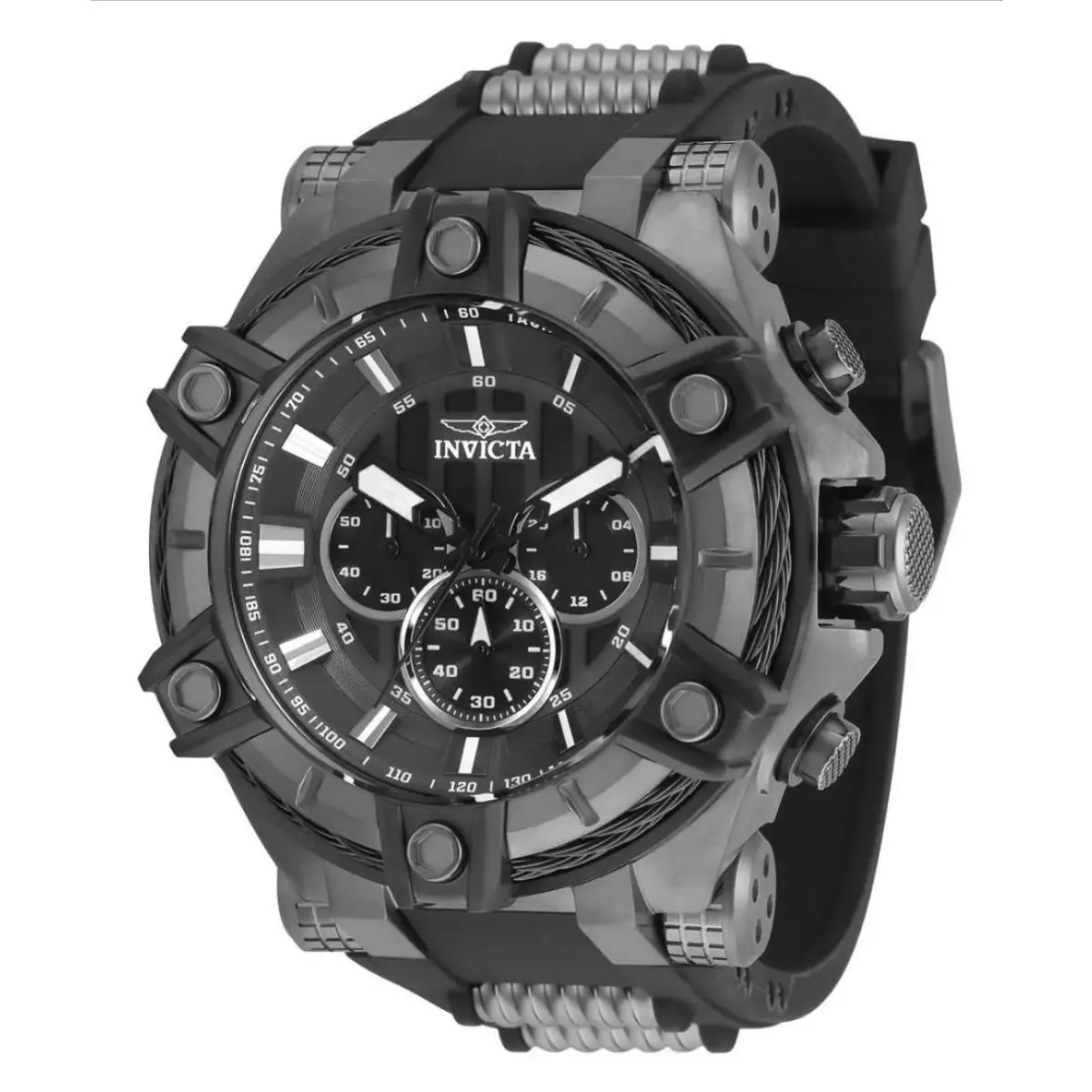 Invicta Bolt Surge Stainless Steel Watch - 52mm Gunmetal Black - Chronograph