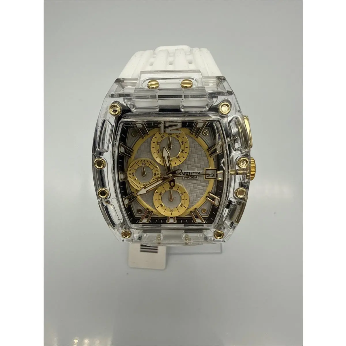 Invicta S1 Rally Allogrip Men 42mm Transparent Tone Case Silver+gold 70147