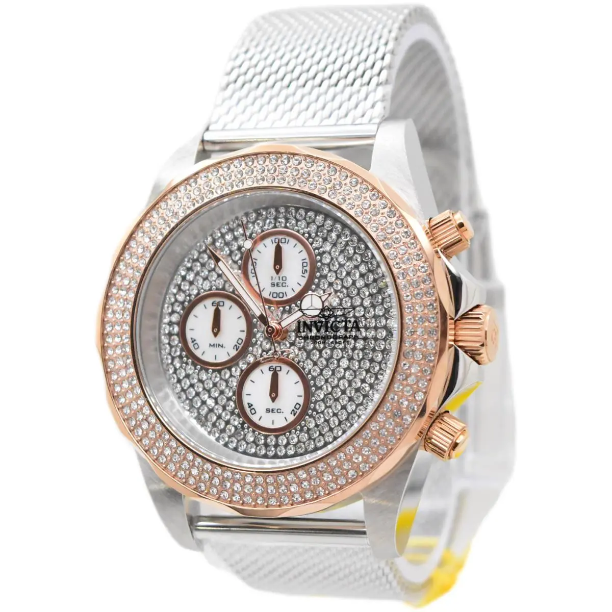 Pro Diver 43mm Rose Gold Chronograph Mop 530 Crystal Watch 31569 by Invicta