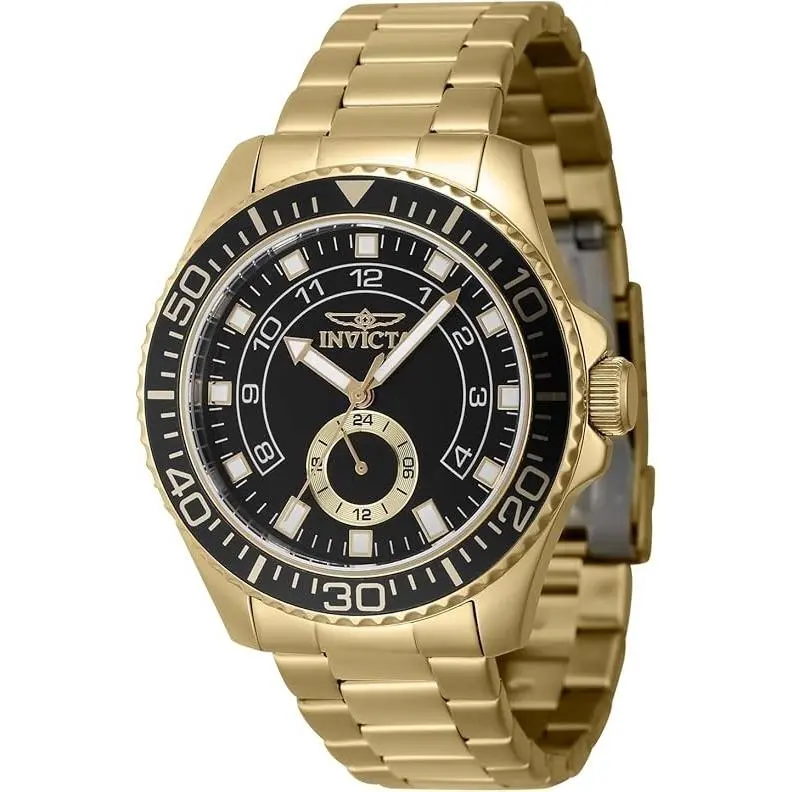 Invicta Reloj De Acero Inoxidable Bañado en Oro Para Hombre