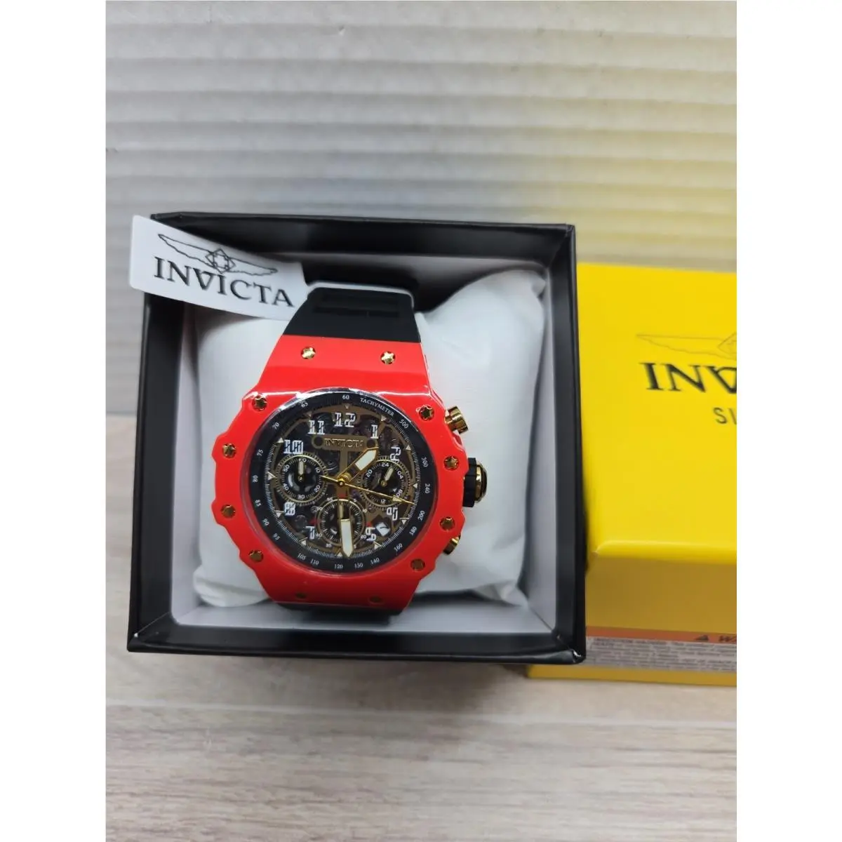 Invicta Racing Vaulthan Men`s Watch - 44mm Black Red 69685