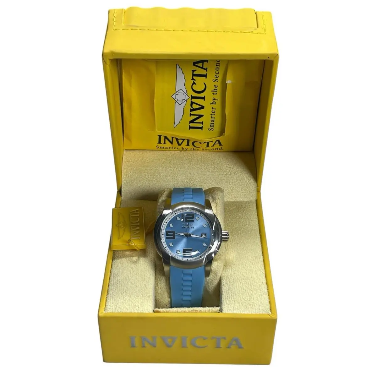 Invicta Angel 19361 Women’s Watch Blue Silicone Quartz 100M Flame‑fusion