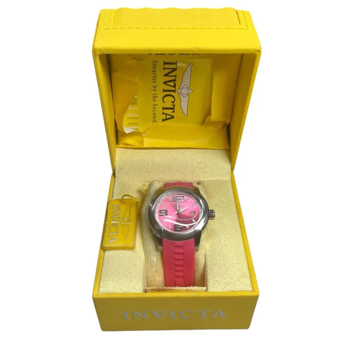 Invicta Angel 19362 Women’s Watch Stainless Steel Pink Flame‑fusion Crystal