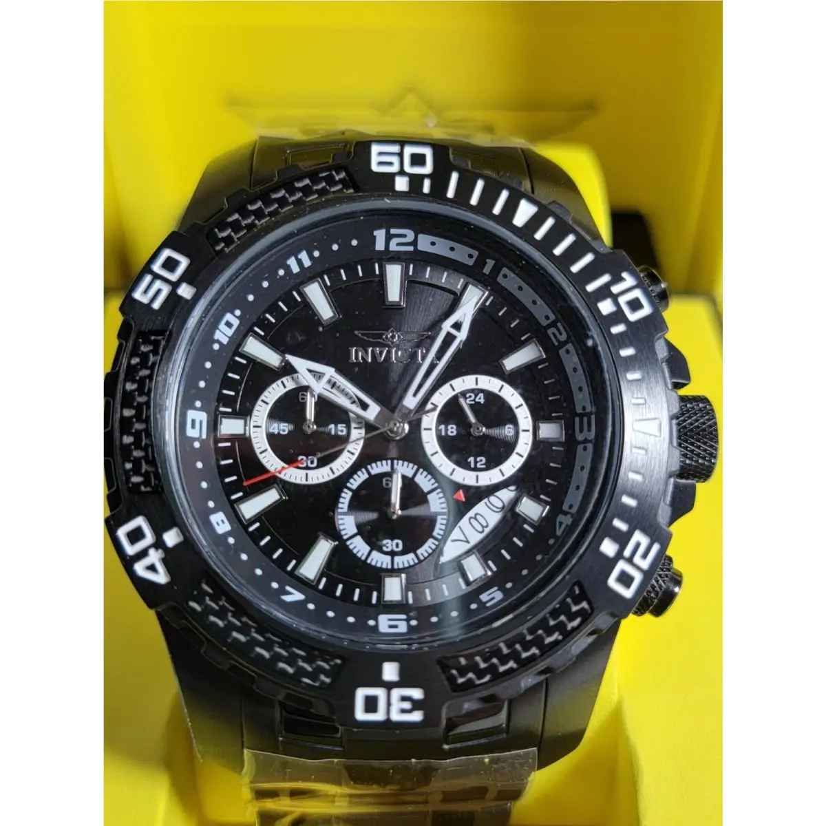 51 mm Invicta Pro Diver 24858 All Black and Warranty