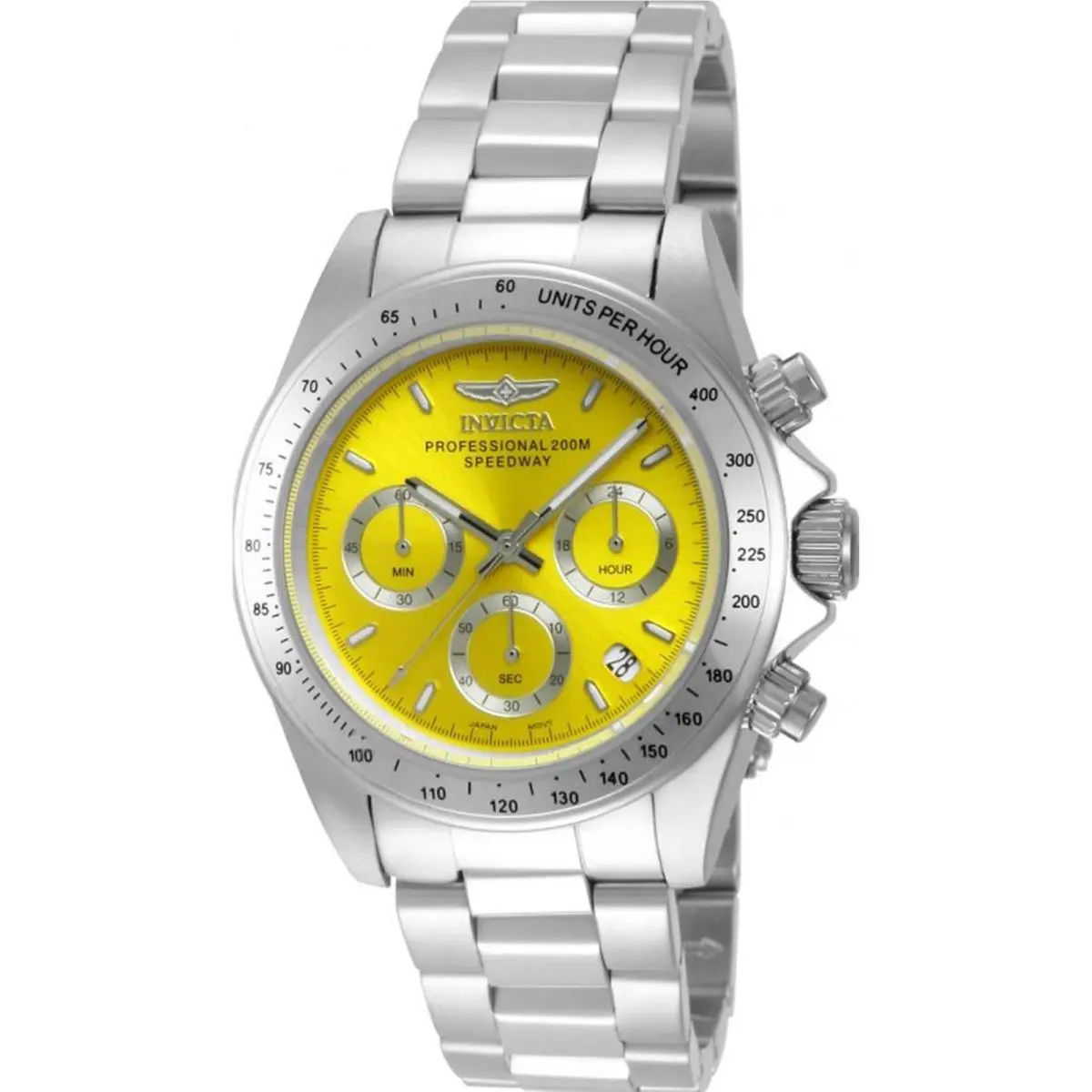Invicta Men`s 14383 Speedway Quartz Chronograph Yellow Dial Watch