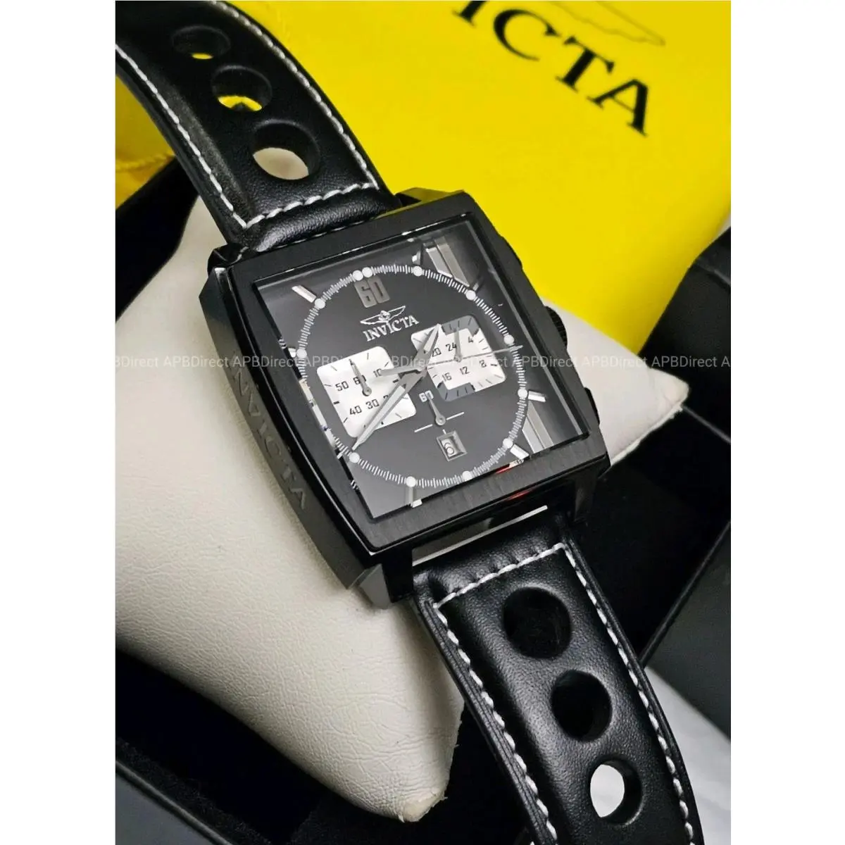 Invicta Racing - S1 Rally Chronograph - Black Leather Strap - Mens Watch