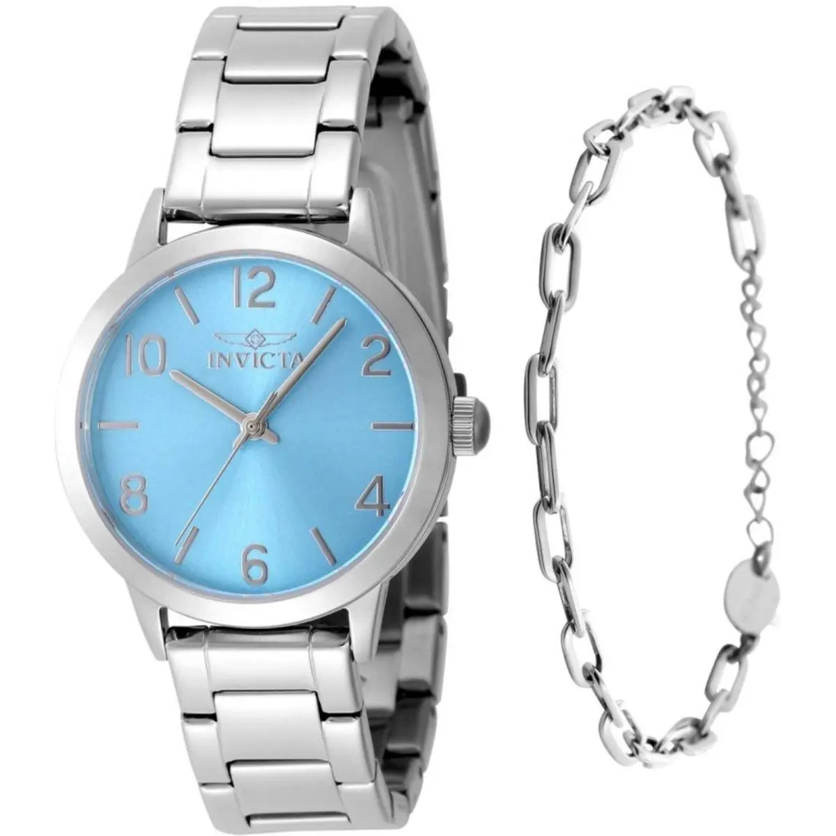 Invicta Women`s Watch Wildflower Quartz Blue Dial Steel Bracelet 49086
