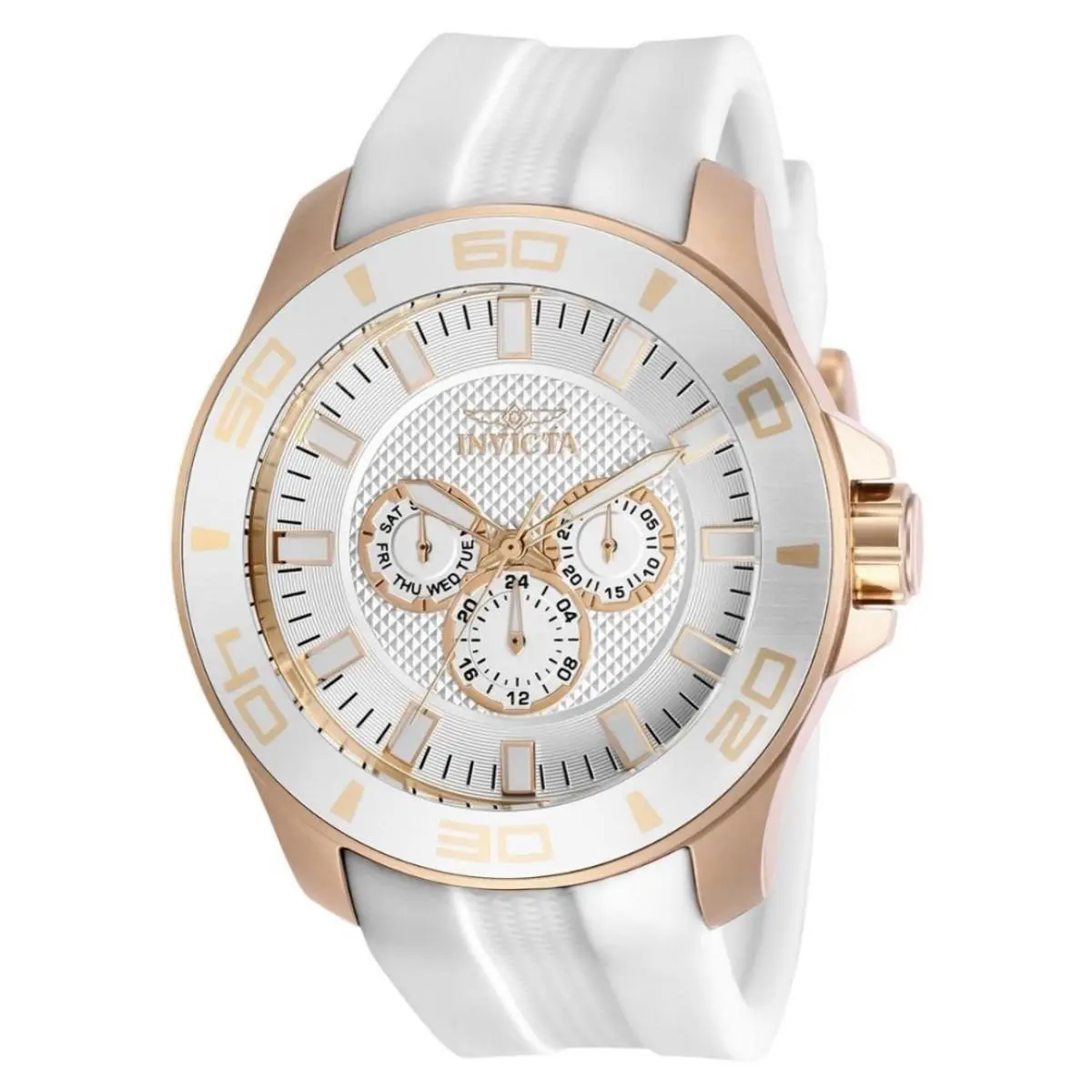 Invicta Men`s Pro Diver Impact 50mm Quartz Chrono Watch 30111 Rose Gold Case