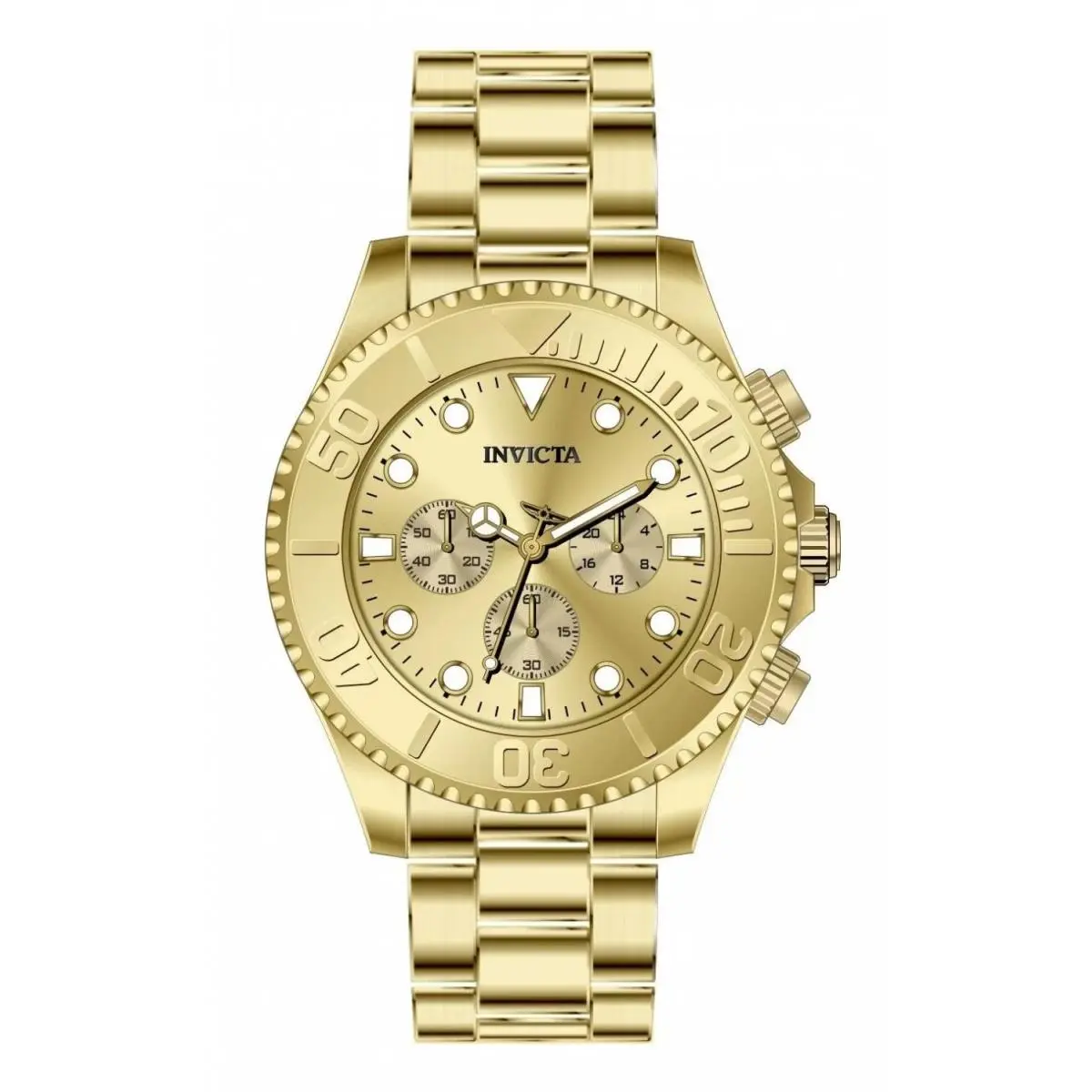 Men`s 50588 Pro Diver Quartz VD54 Gold Dial Watch by Invicta