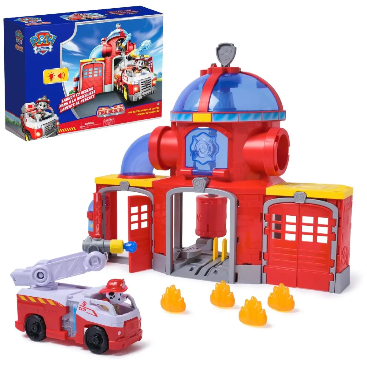 Paw Patrol Fire Rescue Command Center with Marshall Figure 1 Multicolor